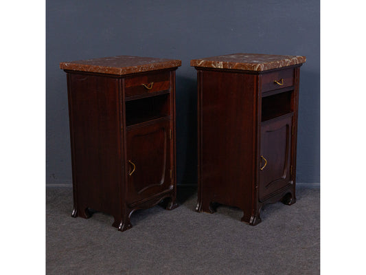 paar Nachtschränke Kommode Schrank Tisch Regal Alt Antik MÖBLINGER 2407_0406