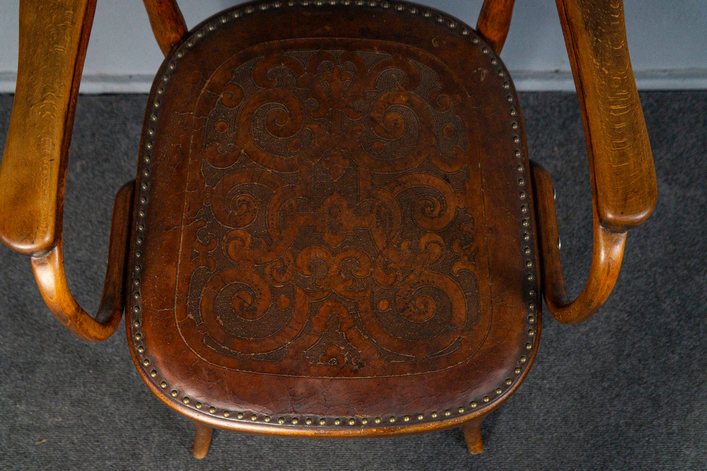 Armlehnenstuhl Stuhl Sessel Antik THONET Tisch Vintage MÖBLINGER 2502_1902