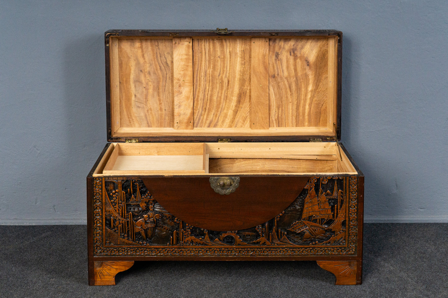Kiste Truhe Box Asien Kampfer Schrank Vintage Kommode MÖBLINGER 2502_1903
