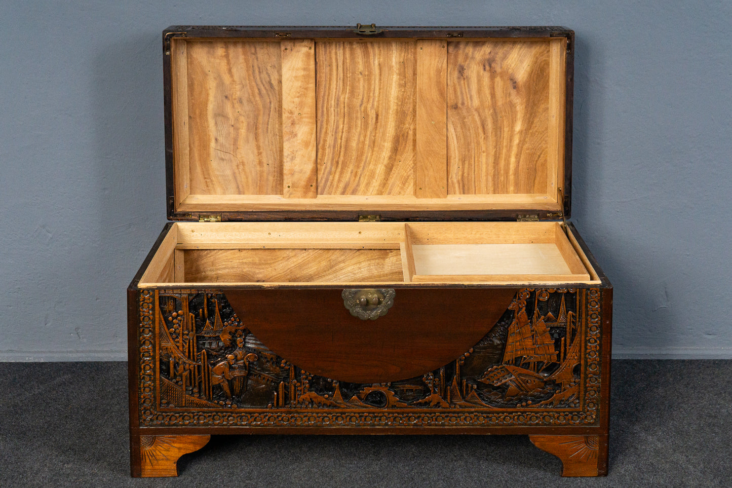 Kiste Truhe Box Asien Kampfer Schrank Vintage Kommode MÖBLINGER 2502_1903