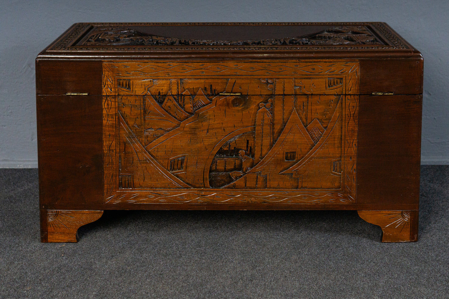 Kiste Truhe Box Asien Kampfer Schrank Vintage Kommode MÖBLINGER 2502_1903
