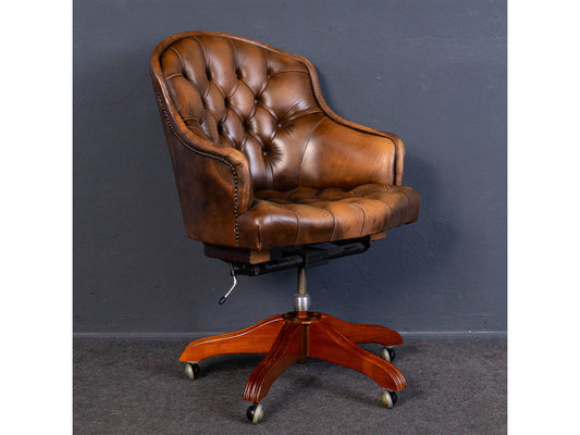 Chesterfield Stuhl Drehstuhl Tisch Sekretär Alt Vintage MÖBLINGER 2407_2902