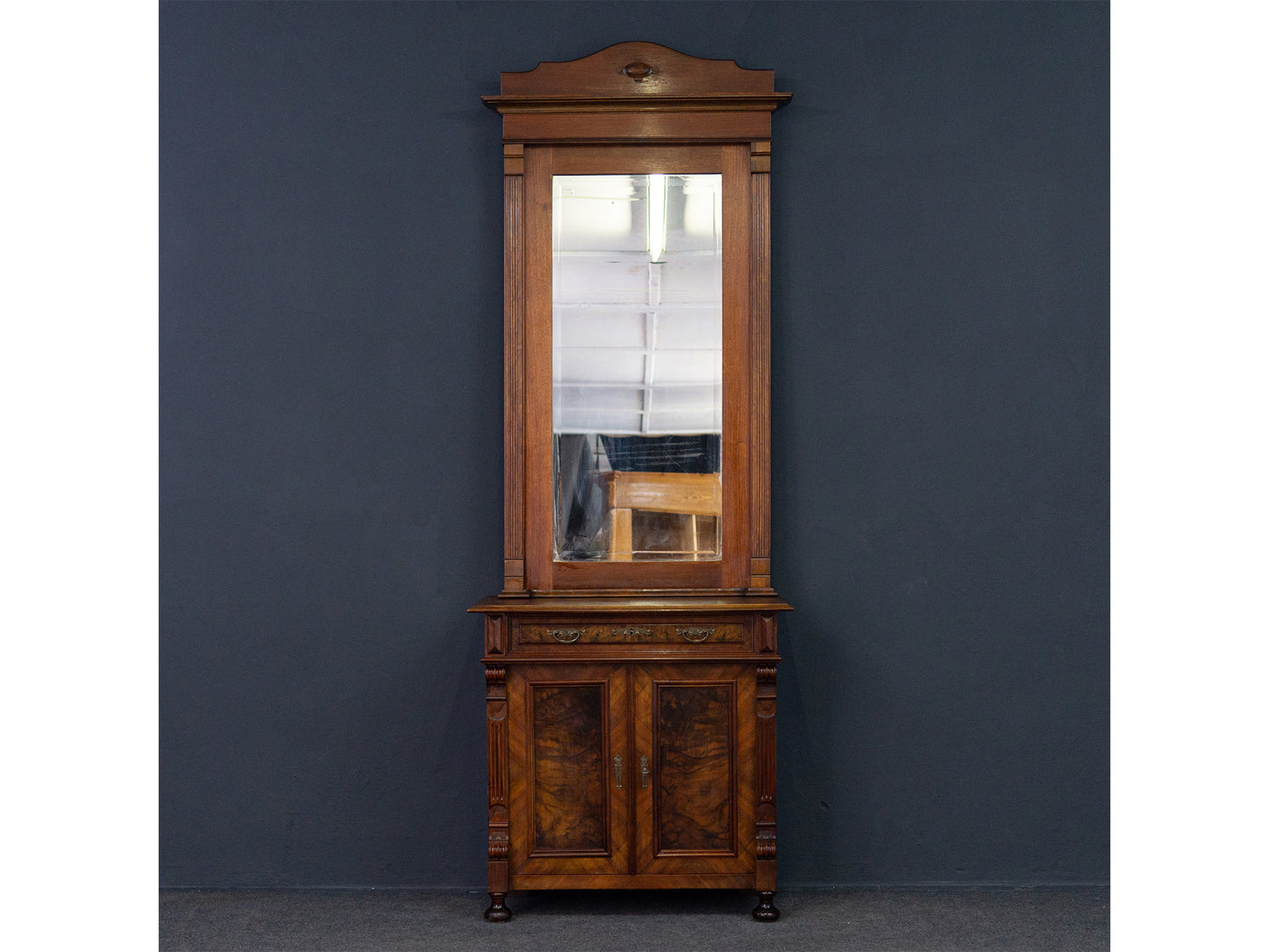 Spiegelaufsatz Spiegel Mirror Flur Garderobe Alt Antik 2207_0503