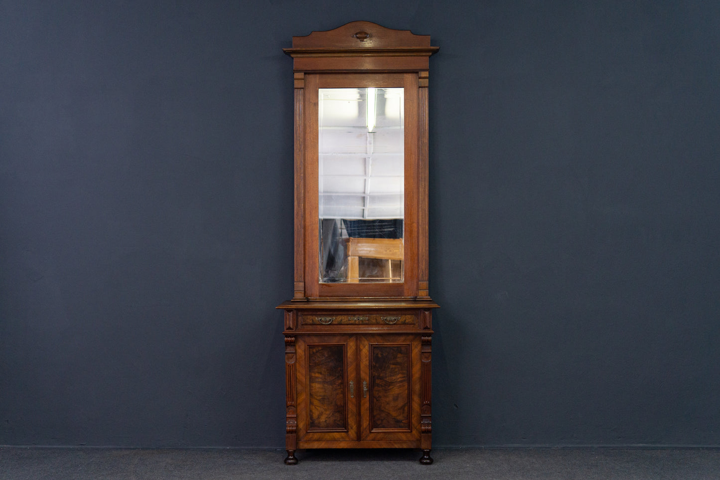 Spiegelaufsatz Spiegel Mirror Flur Garderobe Alt Antik 2207_0503