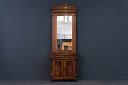 Spiegelaufsatz Spiegel Mirror Flur Garderobe Alt Antik 2207_0503