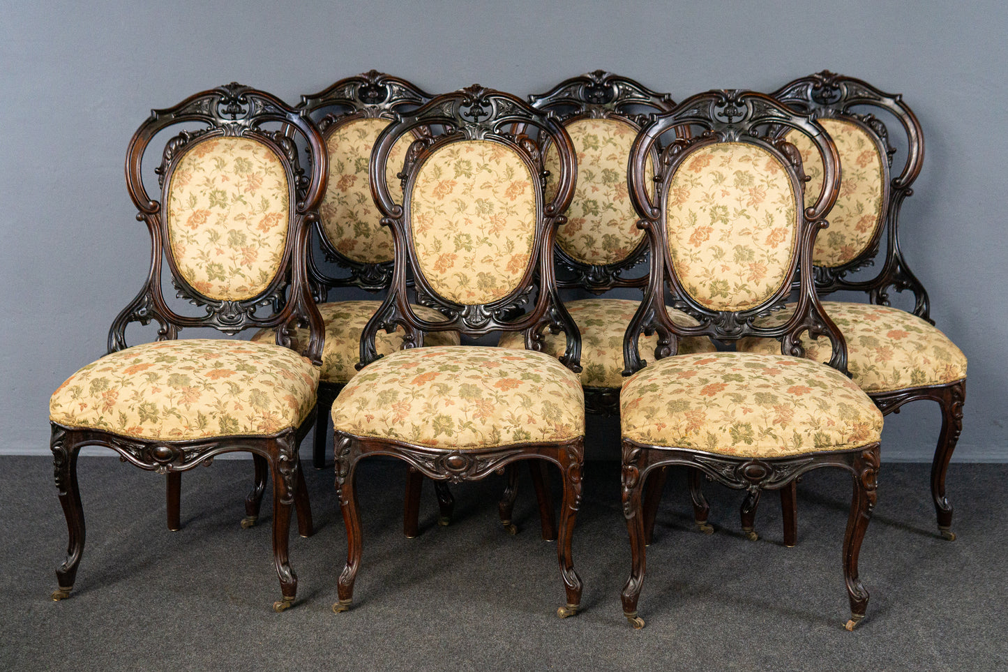 6x Stuhl Stühle Sessel Tisch Sitz Alt Antik Vintage Sofa MÖBLINGER 2502_2002