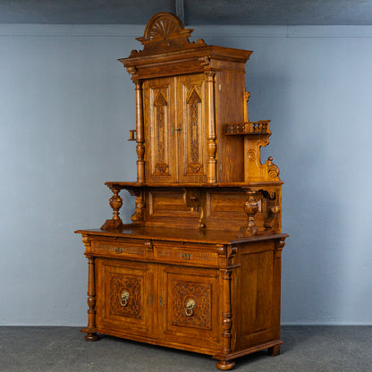 Antik Buffet Schrank Regal Kommode Anrichte Vintage Alt MÖBLINGER 2503_0602