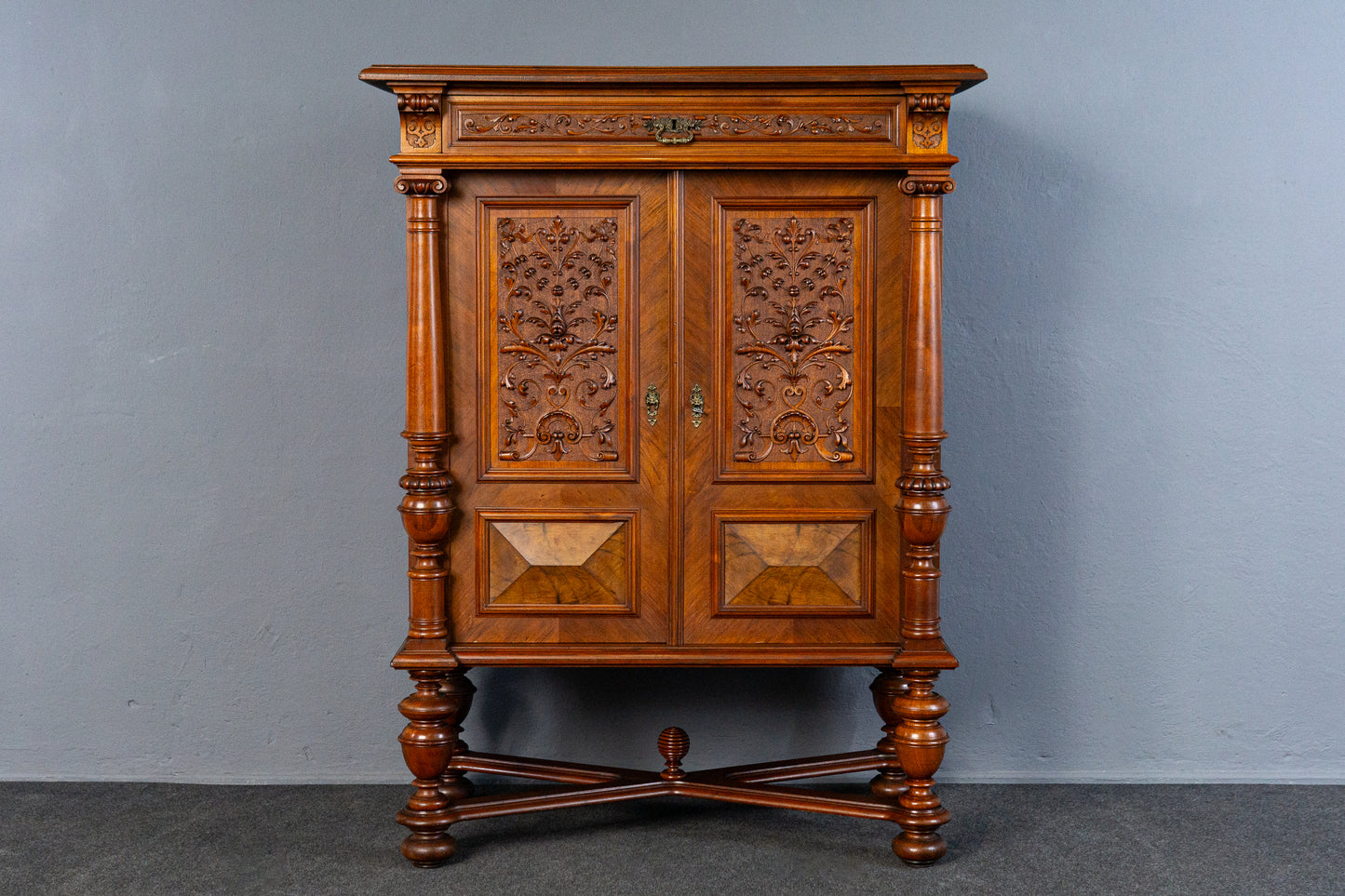 Vitrine Regal Bücherschrank Schrank Kommode Vintage Alt MÖBLINGER 2503_1201