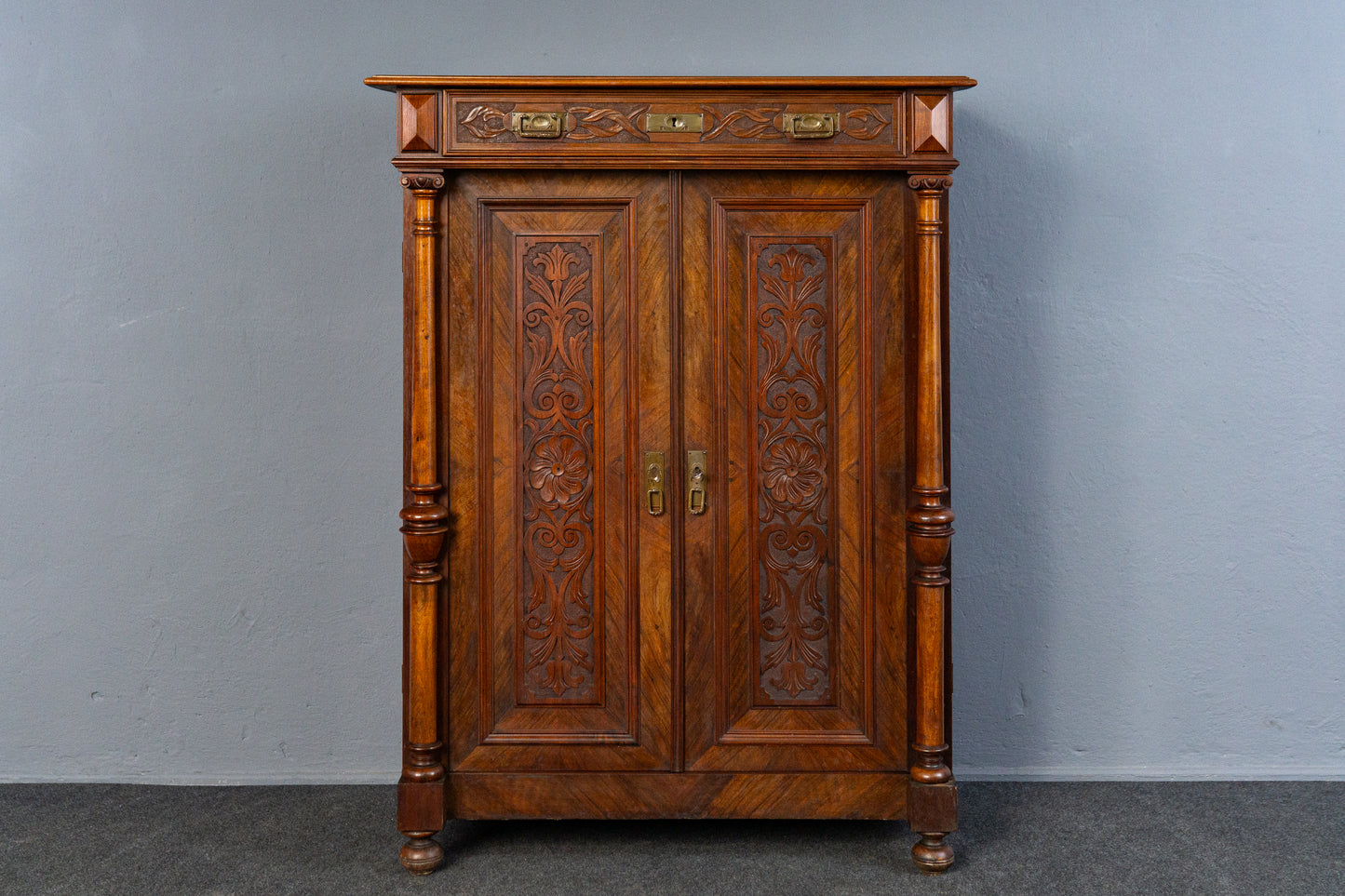 Vintage Vertiko Schrank Regal Kommode Anrichte Alt Antik MÖBLINGER 2503_1203