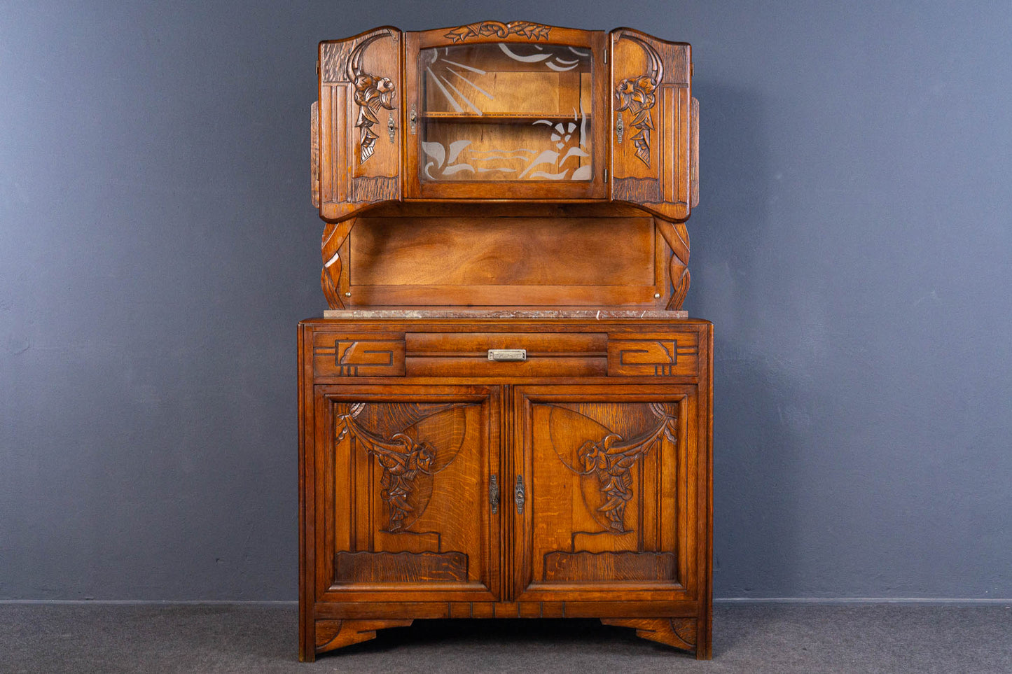 Anrichte Vintage Buffet Schrank Regal Vitrine Alt Antik MÖBLINGER 2408_0803