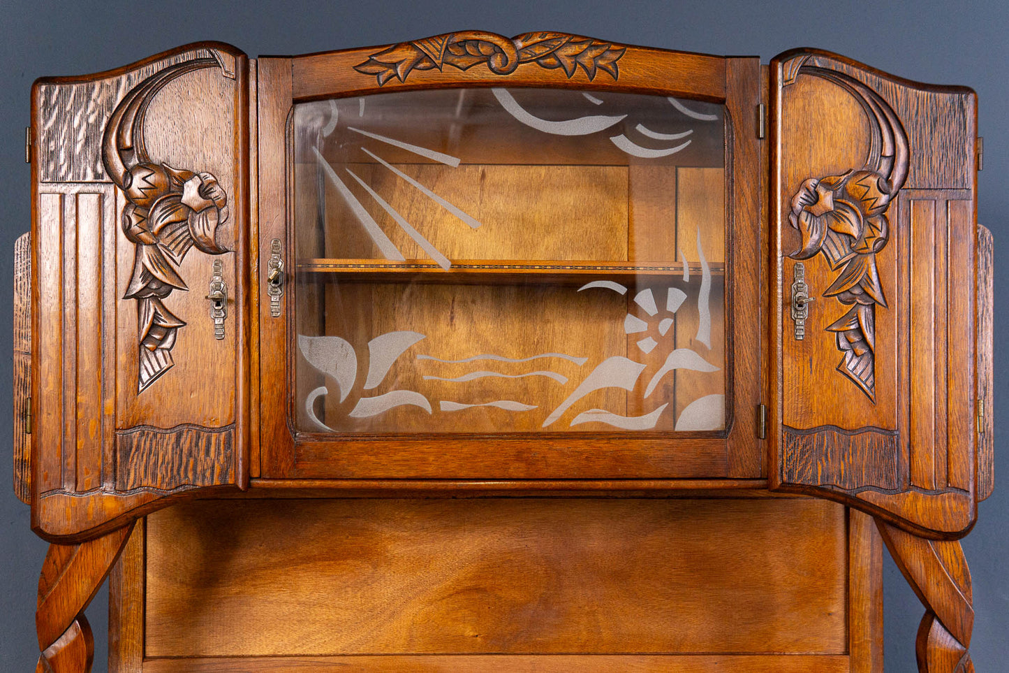 Anrichte Vintage Buffet Schrank Regal Vitrine Alt Antik MÖBLINGER 2408_0803