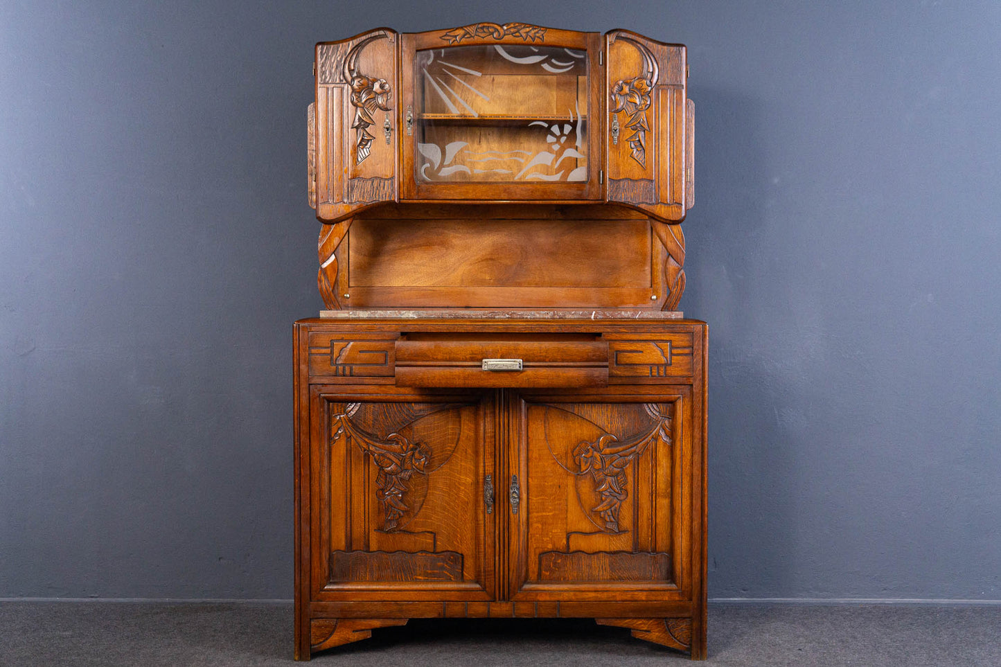 Anrichte Vintage Buffet Schrank Regal Vitrine Alt Antik MÖBLINGER 2408_0803