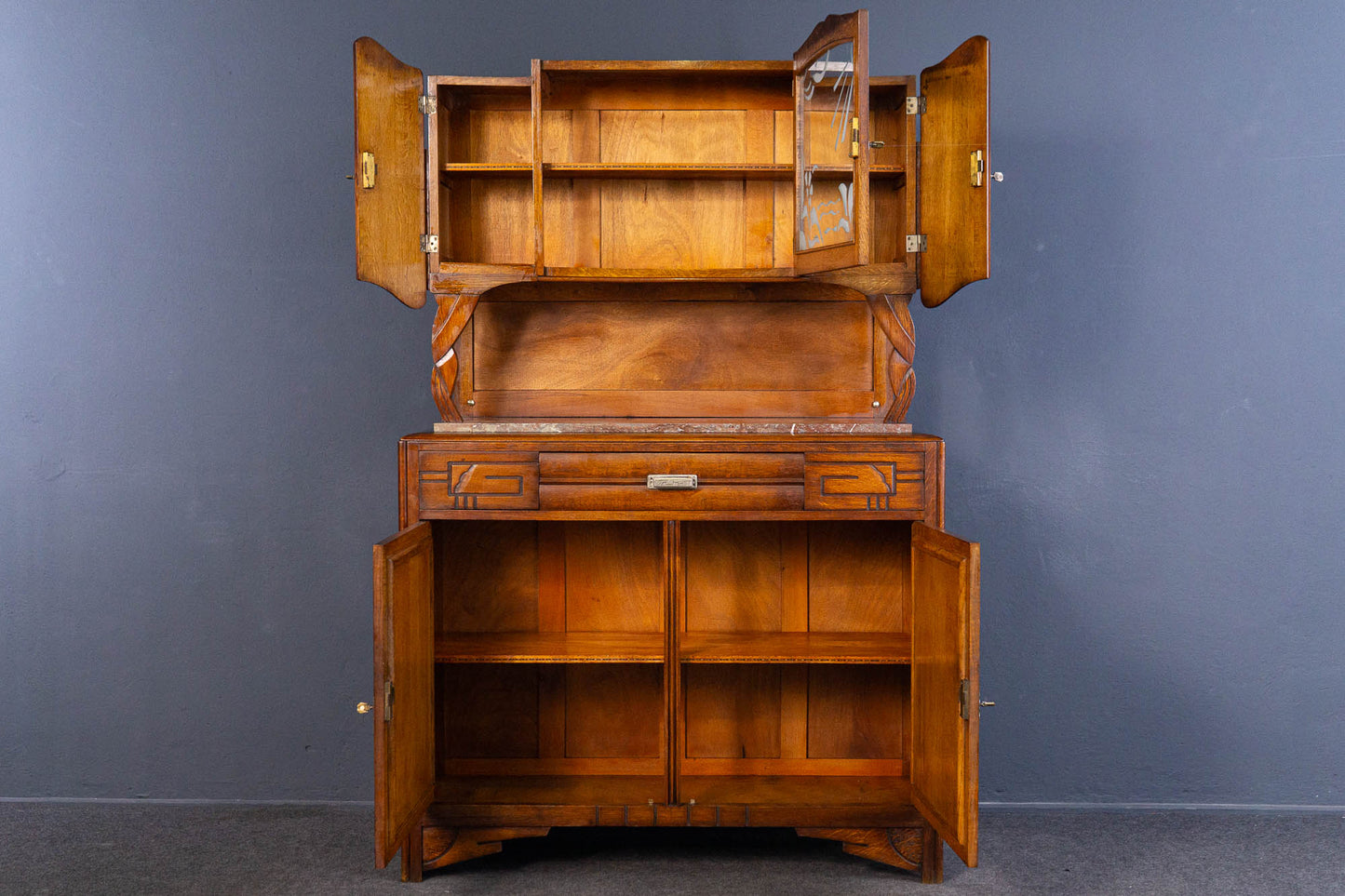 Anrichte Vintage Buffet Schrank Regal Vitrine Alt Antik MÖBLINGER 2408_0803