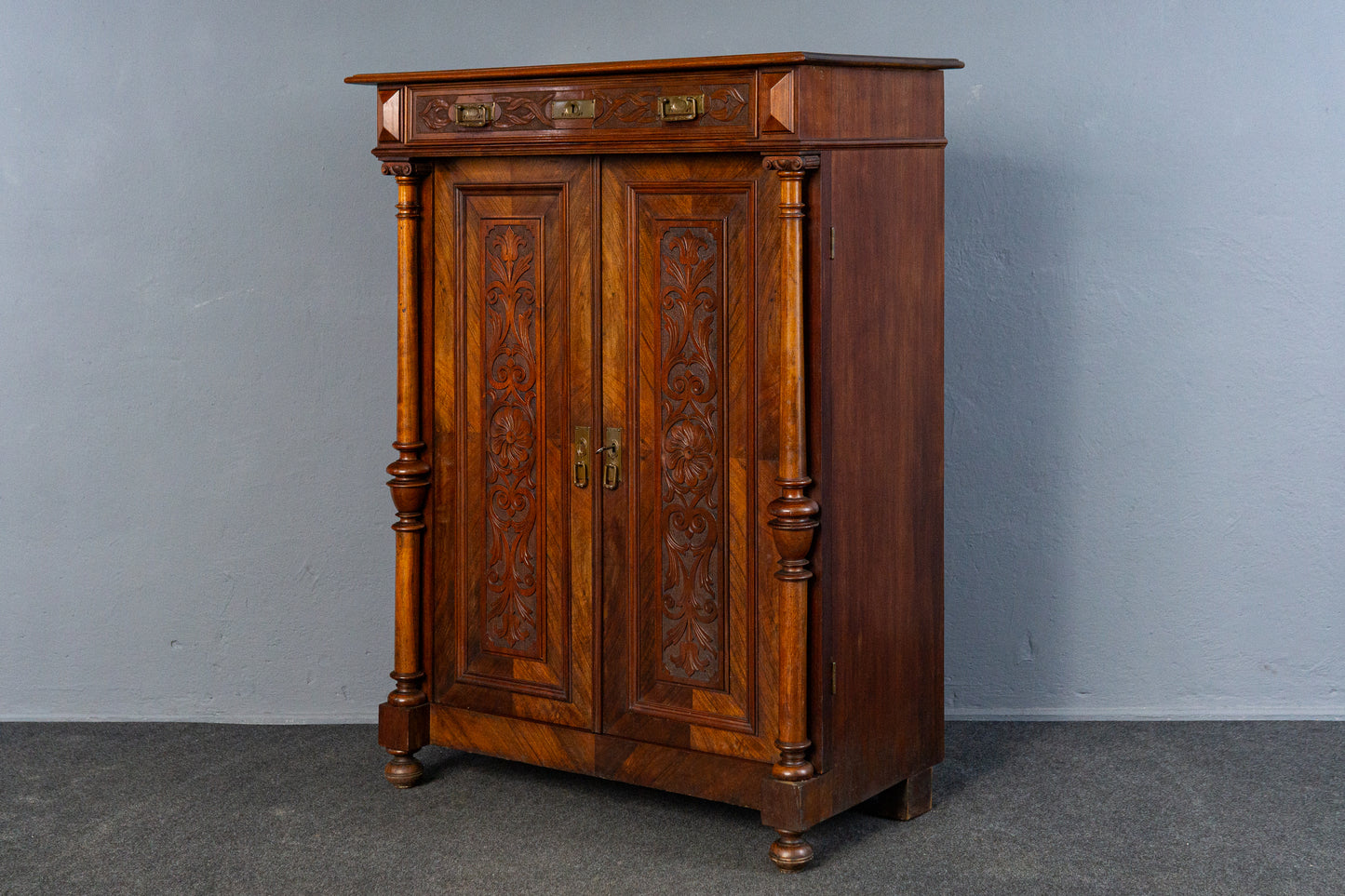 Vintage Vertiko Schrank Regal Kommode Anrichte Alt Antik MÖBLINGER 2503_1203