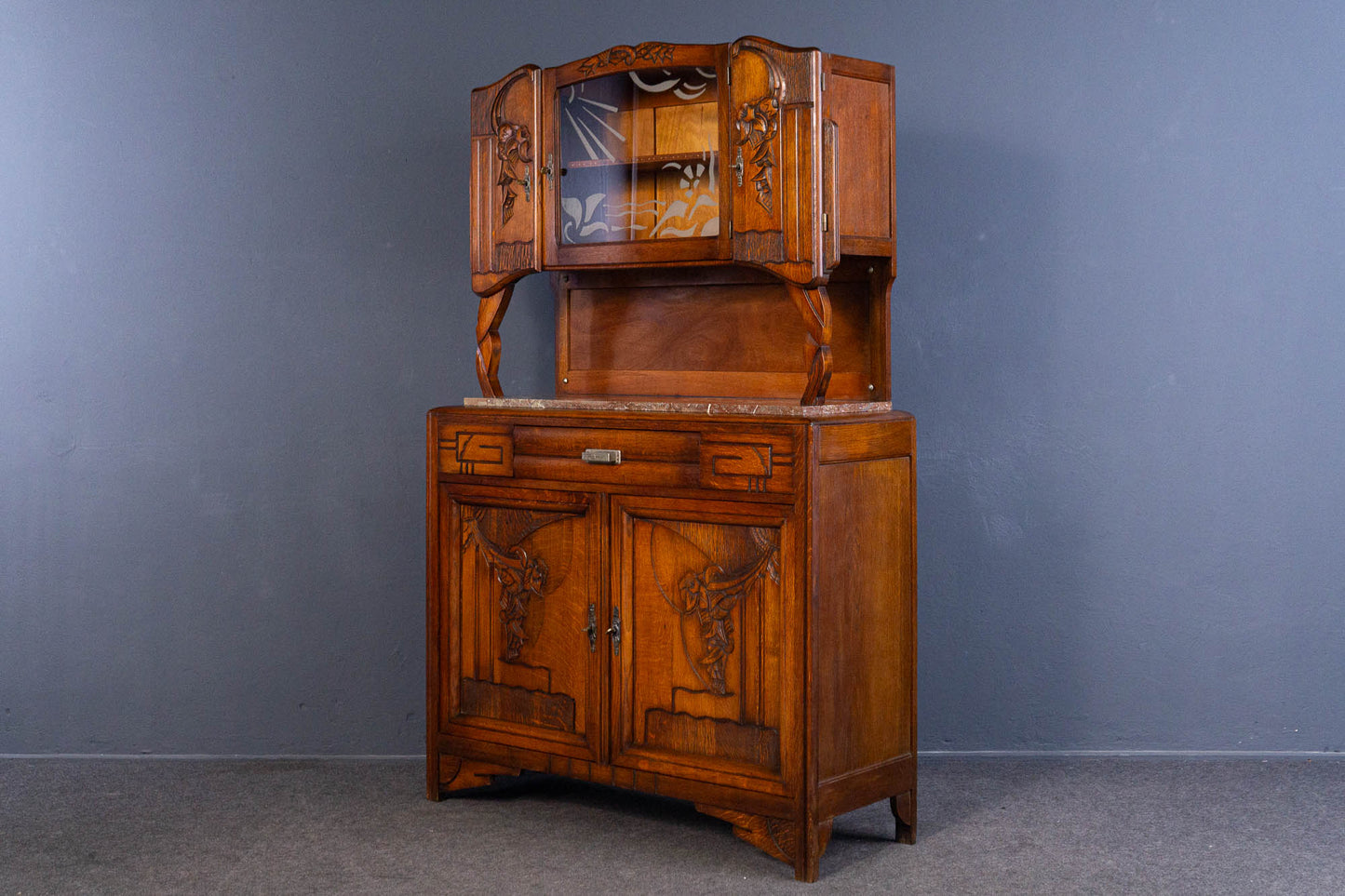 Anrichte Vintage Buffet Schrank Regal Vitrine Alt Antik MÖBLINGER 2408_0803