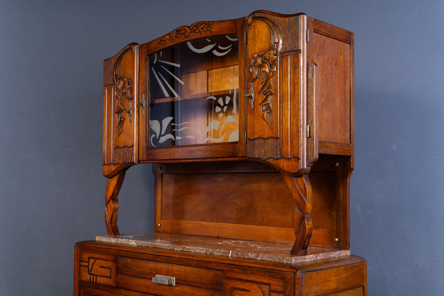 Anrichte Vintage Buffet Schrank Regal Vitrine Alt Antik MÖBLINGER 2408_0803