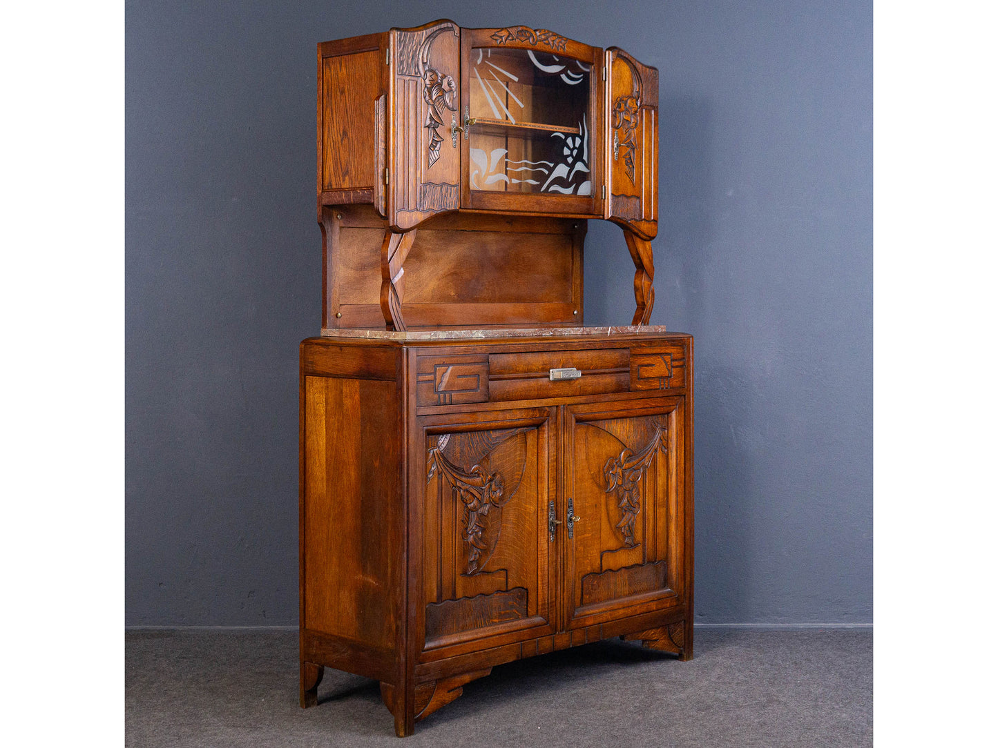 Anrichte Vintage Buffet Schrank Regal Vitrine Alt Antik MÖBLINGER 2408_0803