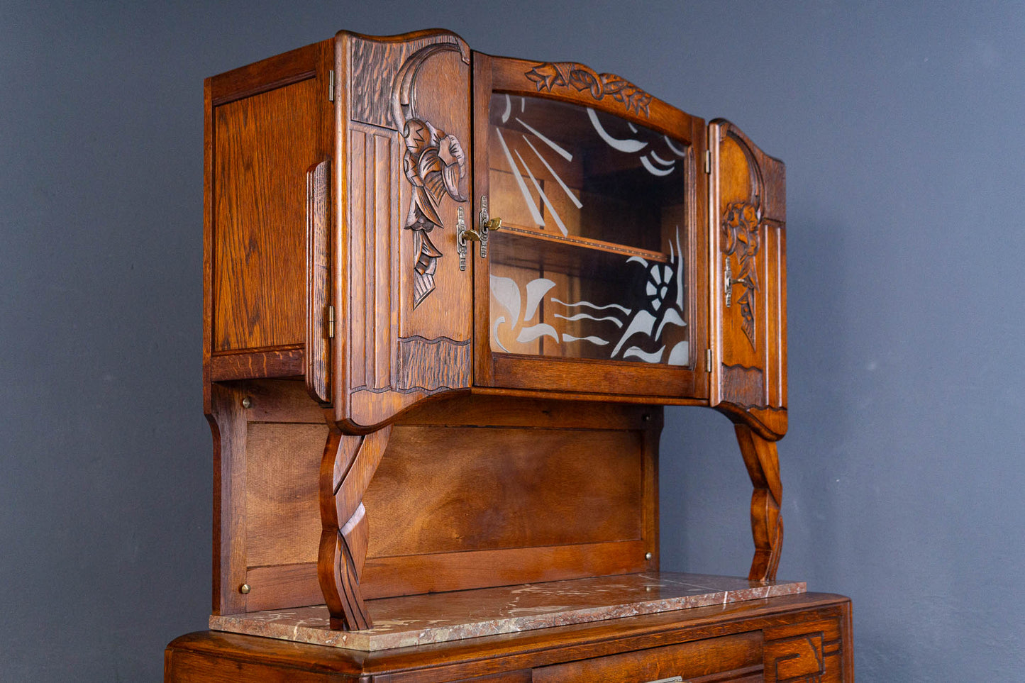 Anrichte Vintage Buffet Schrank Regal Vitrine Alt Antik MÖBLINGER 2408_0803