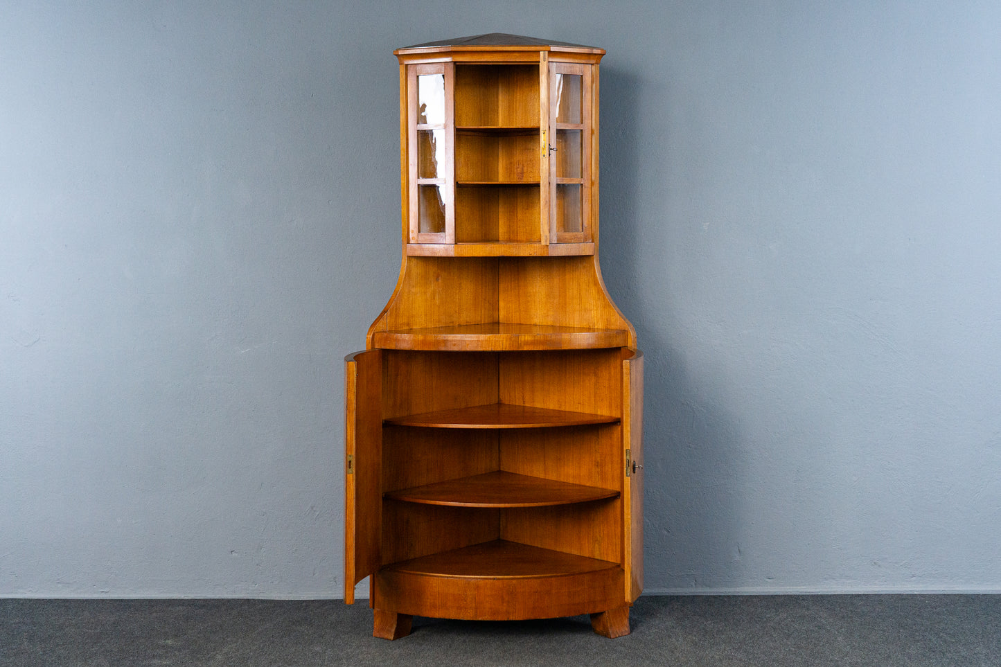 Vintage Eckeschrank Vitrine Schrank Kommode Antik Alt MÖBLINGER 2503_2401