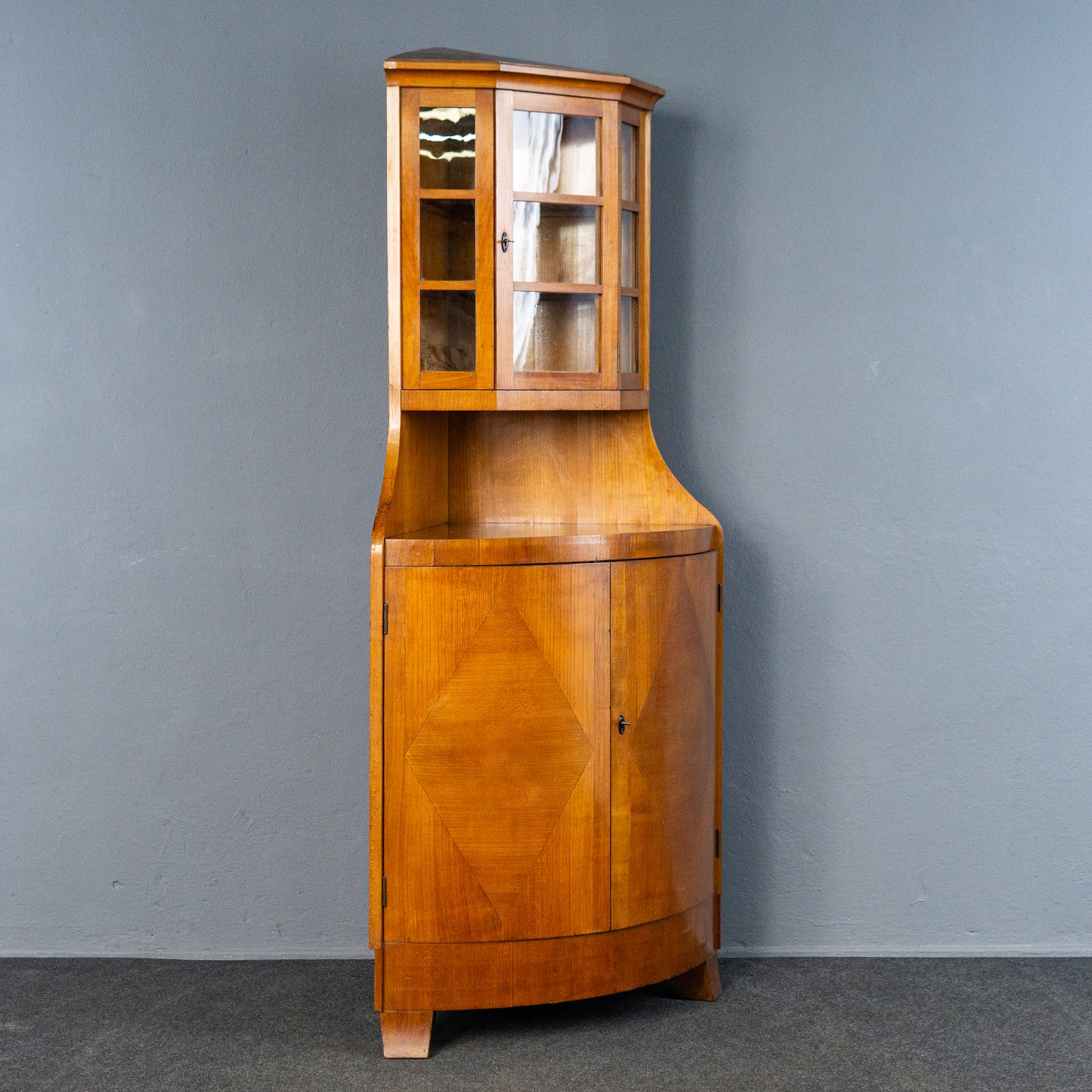 Vintage Eckeschrank Vitrine Schrank Kommode Antik Alt MÖBLINGER 2503_2401