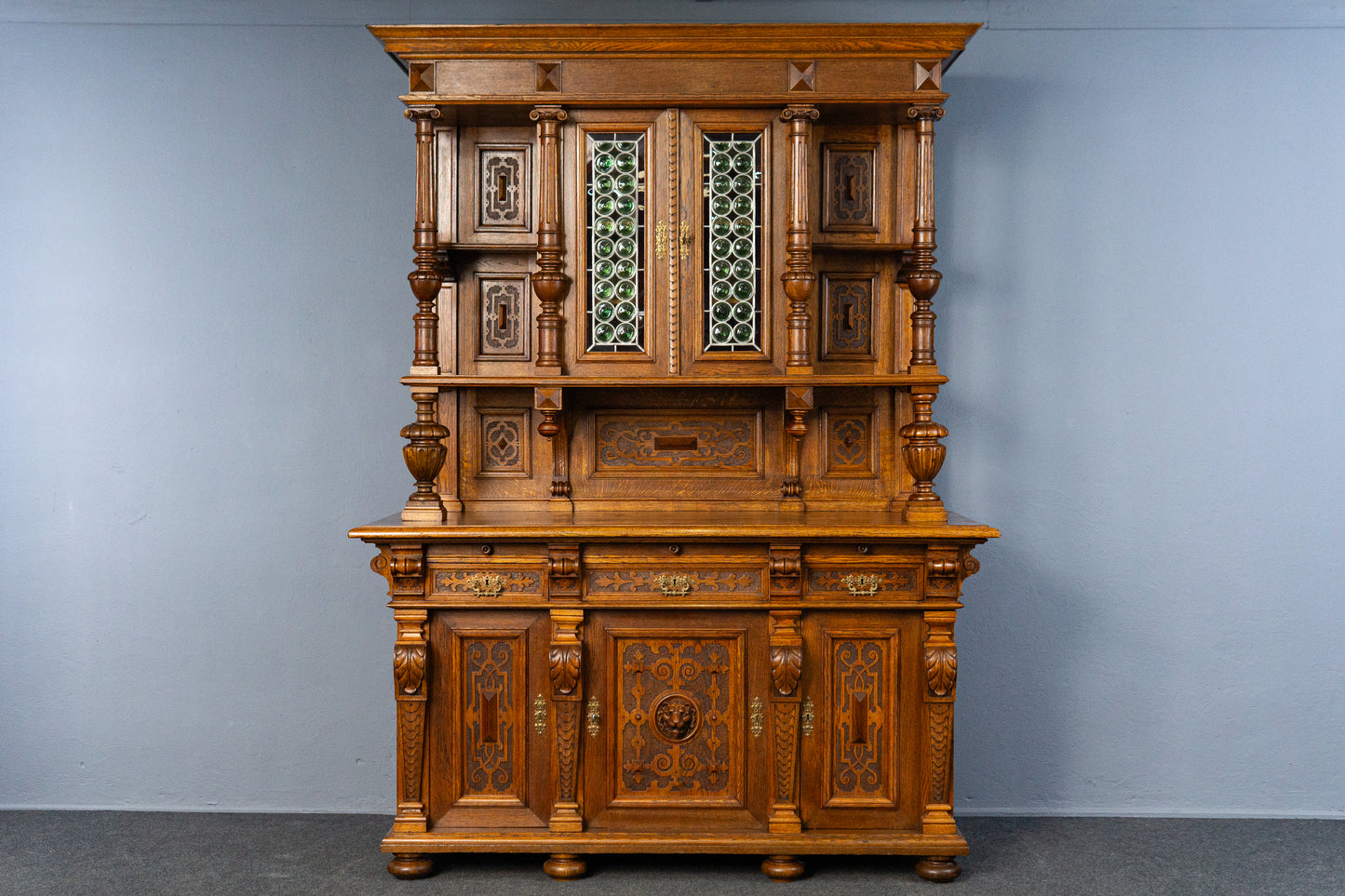 Antik Buffet Schrank Kommode Regal Anrichte Vitrine Alt MÖBLINGER 2503_2402