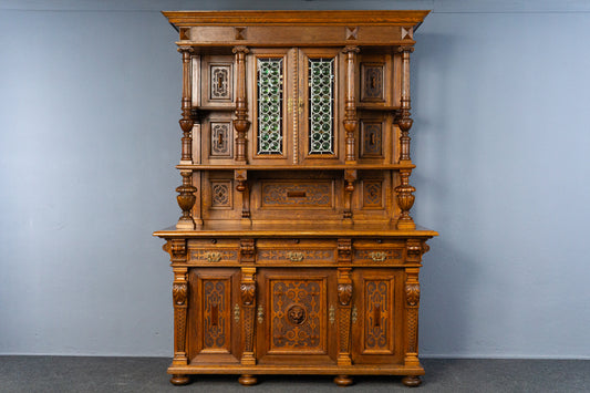 Antik Buffet Schrank Kommode Regal Anrichte Vitrine Alt MÖBLINGER 2503_2402