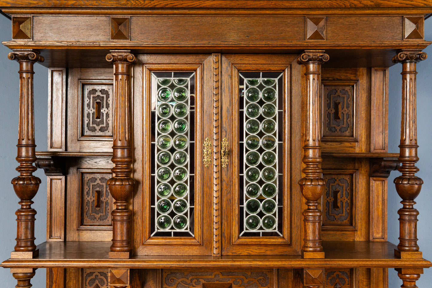 Antik Buffet Schrank Kommode Regal Anrichte Vitrine Alt MÖBLINGER 2503_2402