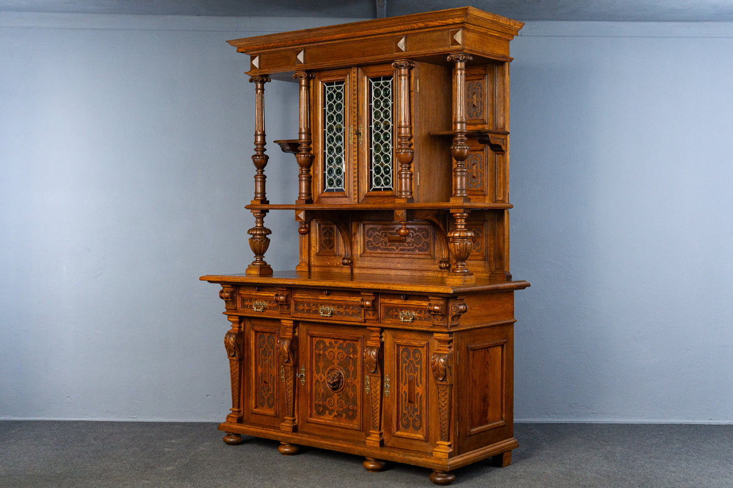 Antik Buffet Schrank Kommode Regal Anrichte Vitrine Alt MÖBLINGER 2503_2402