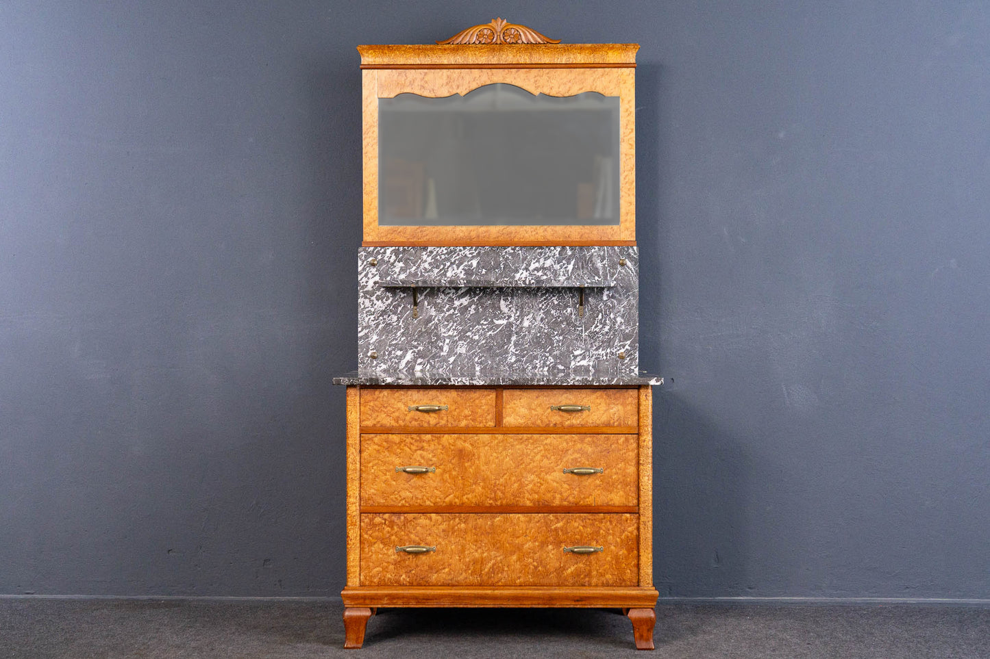 Vintage Spiegel Kommode Schrank Anrichte Regal Alt Antik MÖBLINGER 2408_1502