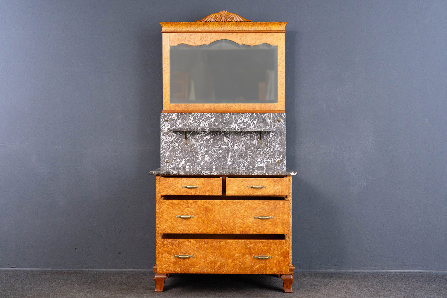 Vintage Spiegel Kommode Schrank Anrichte Regal Alt Antik MÖBLINGER 2408_1502