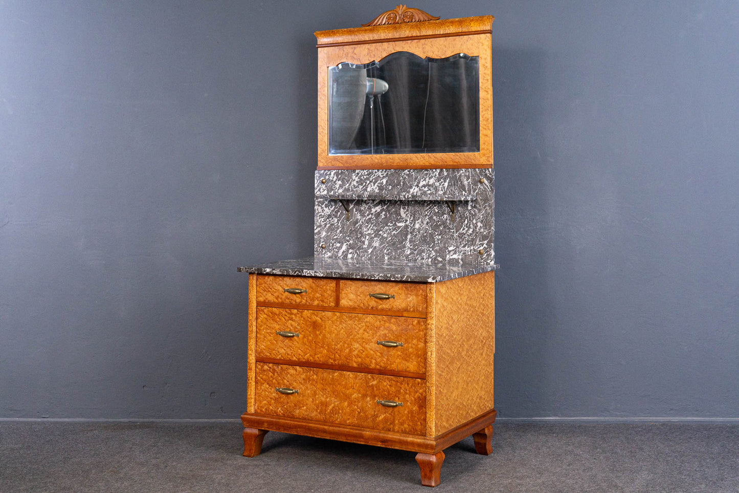 Vintage Spiegel Kommode Schrank Anrichte Regal Alt Antik MÖBLINGER 2408_1502