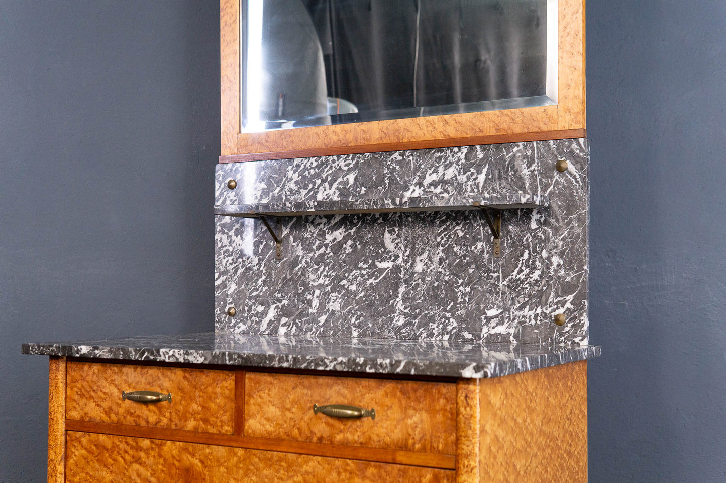 Vintage Spiegel Kommode Schrank Anrichte Regal Alt Antik MÖBLINGER 2408_1502