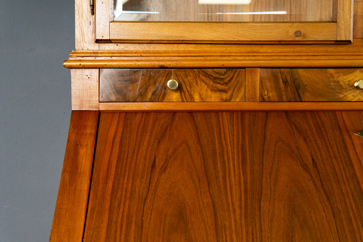 Vintage Sekretär Schreibtisch Vitrine Regal Schrank Alt MÖBLINGER 2503_2503