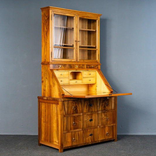 Vintage Sekretär Schreibtisch Vitrine Regal Schrank Alt MÖBLINGER 2503_2503