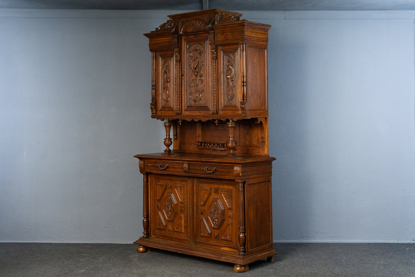 Antik Buffet Anrichte Schrank Regal Kommode Vintage Alt MÖBLINGER 2503_3101