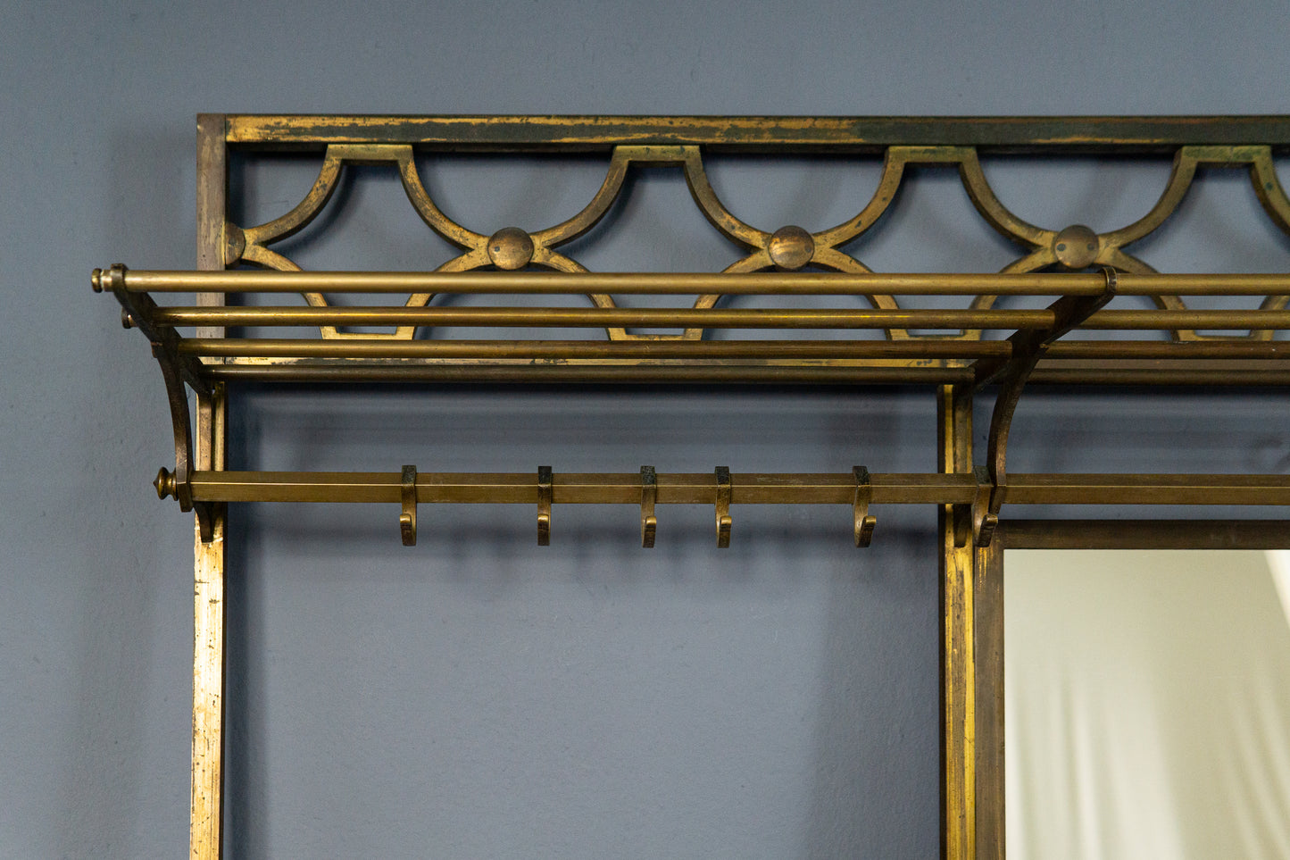 Vintage Garderobe Schrank Spiegel Flur Antik Jugendstil MÖBLINGER 2503_3102