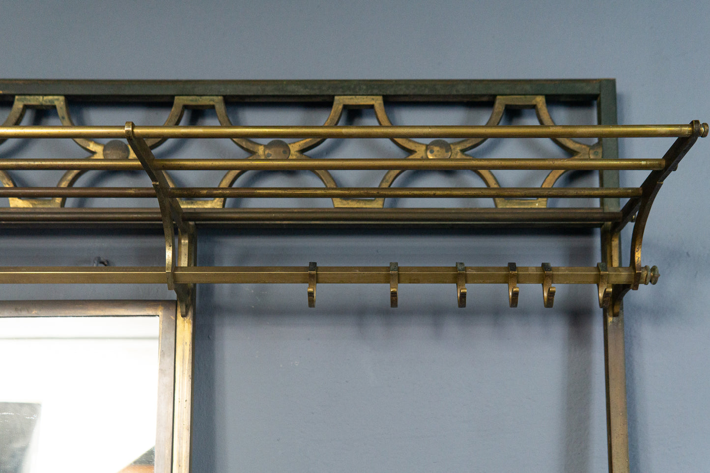 Vintage Garderobe Schrank Spiegel Flur Antik Jugendstil MÖBLINGER 2503_3102