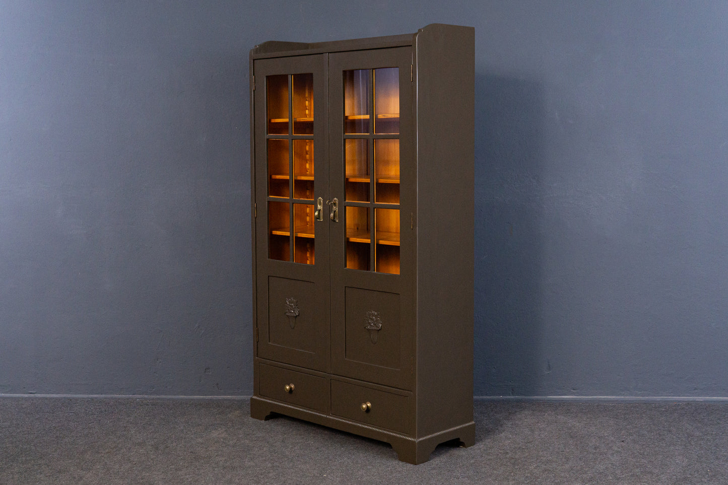 aufgearbeiteter Bücherschrank Regal Schrank Alt Antik MÖBLINGER 2409_0401