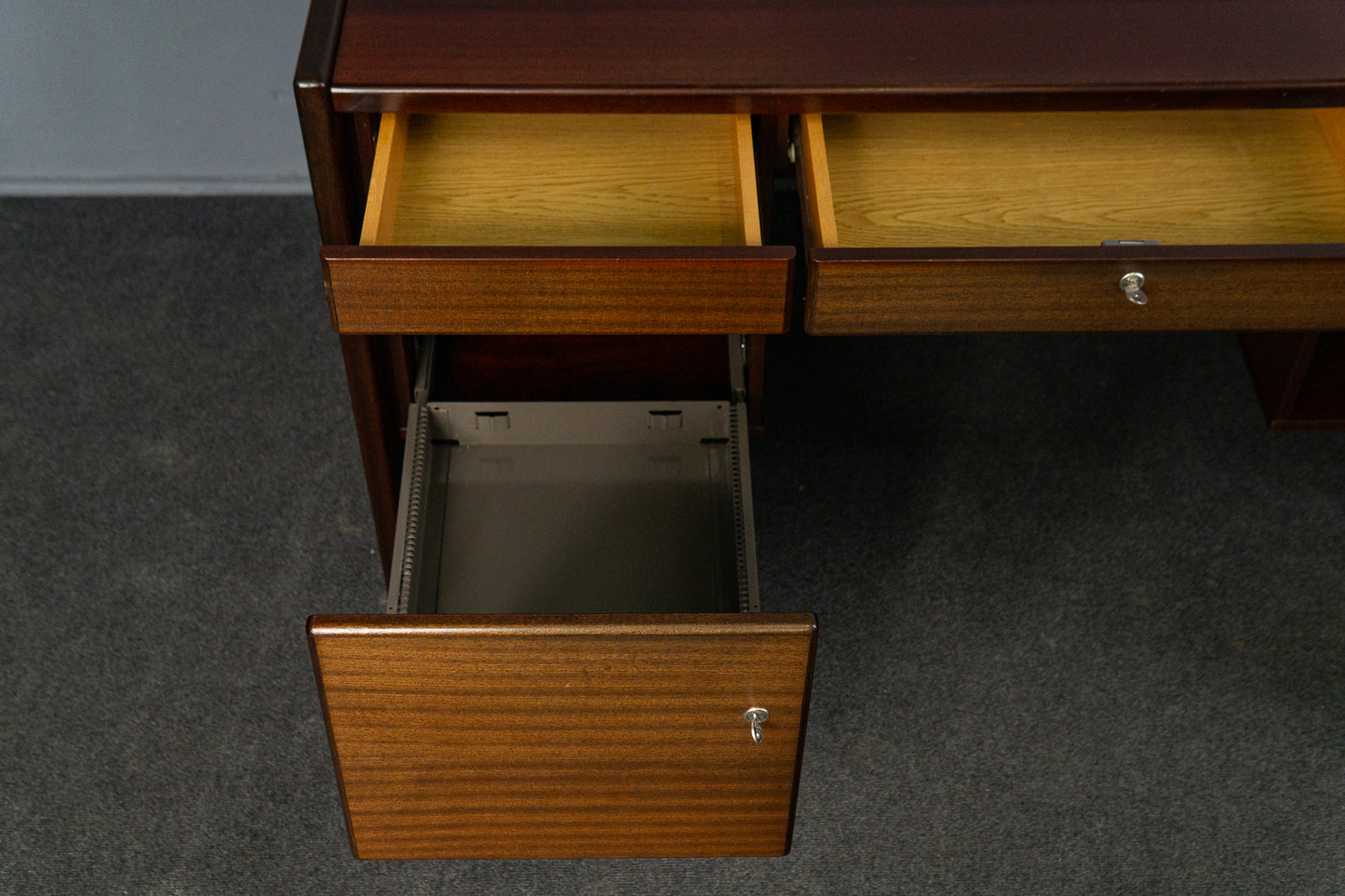 Vintage Schreibtisch Desk Büro Sekretär Kommode Tisch MÖBLINGER 2503_3103