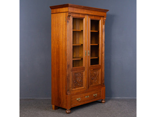 Vintage Vitrine Bücherschrank Regal Kommode Alt Antik MÖBLINGER 2409_0402
