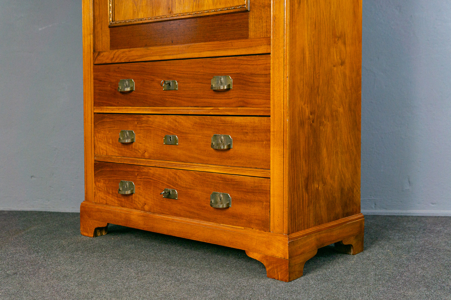 Jugendstil Sekretär Schreibtisch Schrank Kommode Antik MÖBLINGER 2504_0702