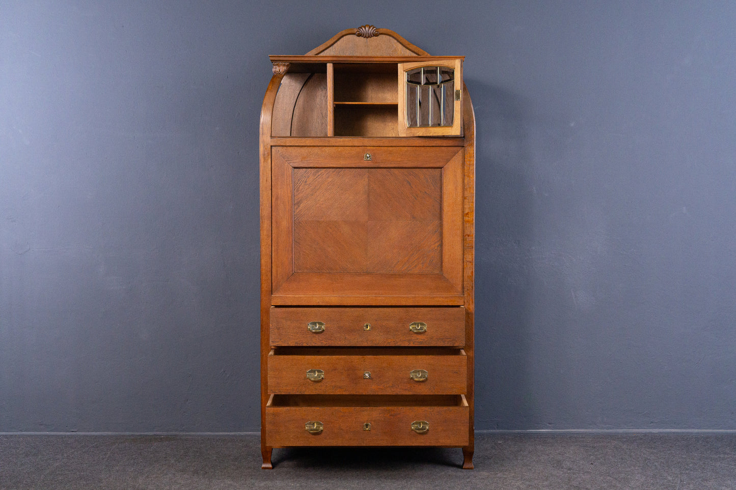 Sekretär Schrank Schreibtisch Desk Büro Kommode Alt Antik MÖBLINGER 2409_0904