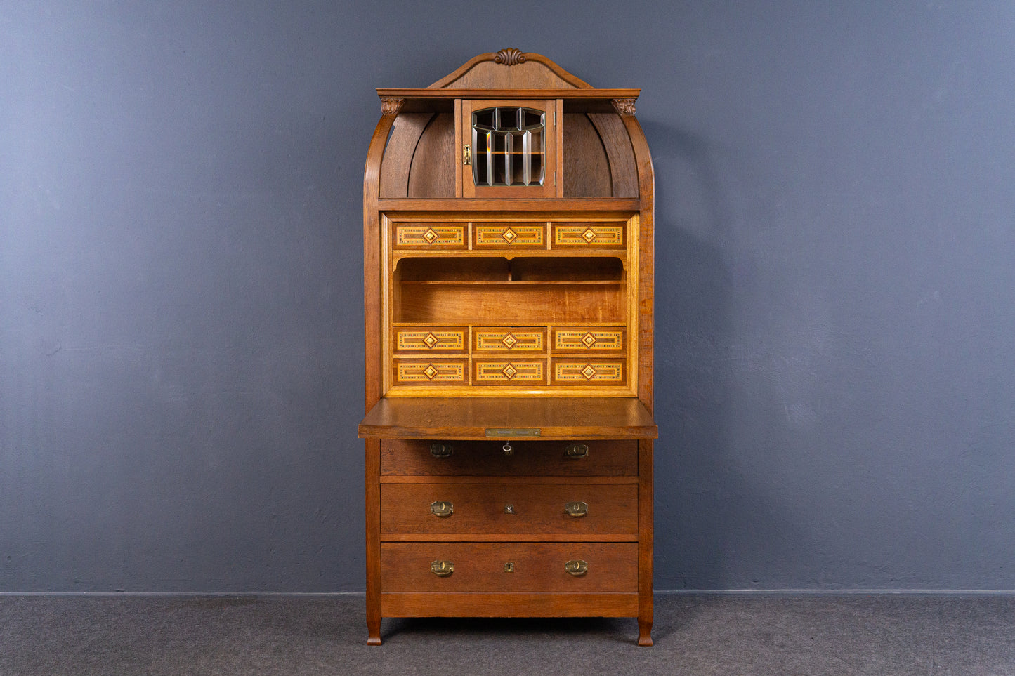 Sekretär Schrank Schreibtisch Desk Büro Kommode Alt Antik MÖBLINGER 2409_0904