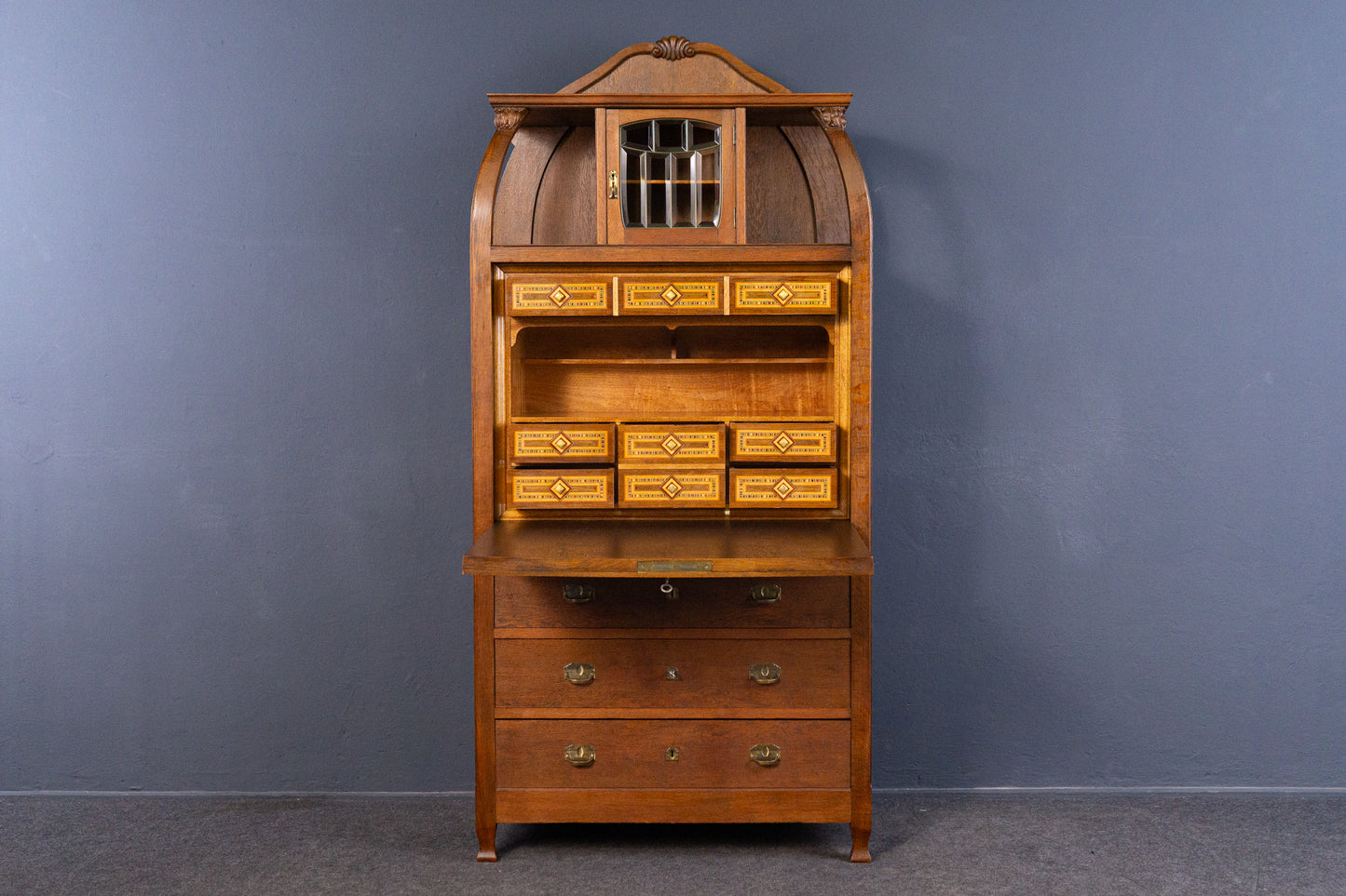 Sekretär Schrank Schreibtisch Desk Büro Kommode Alt Antik MÖBLINGER 2409_0904