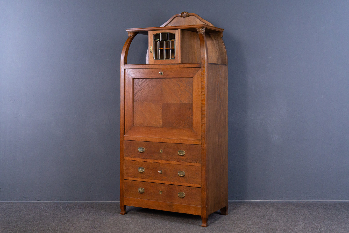 Sekretär Schrank Schreibtisch Desk Büro Kommode Alt Antik MÖBLINGER 2409_0904