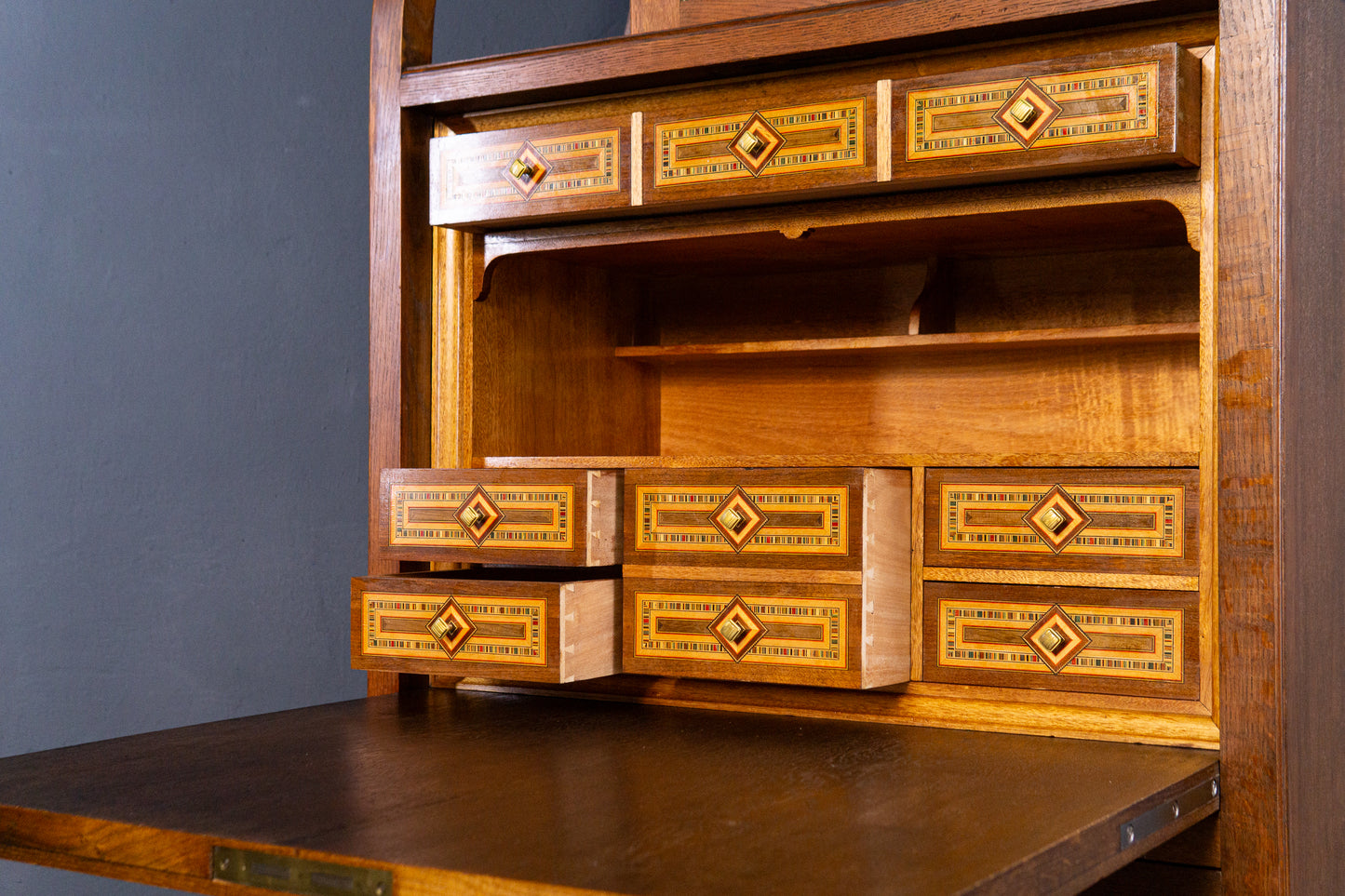 Sekretär Schrank Schreibtisch Desk Büro Kommode Alt Antik MÖBLINGER 2409_0904