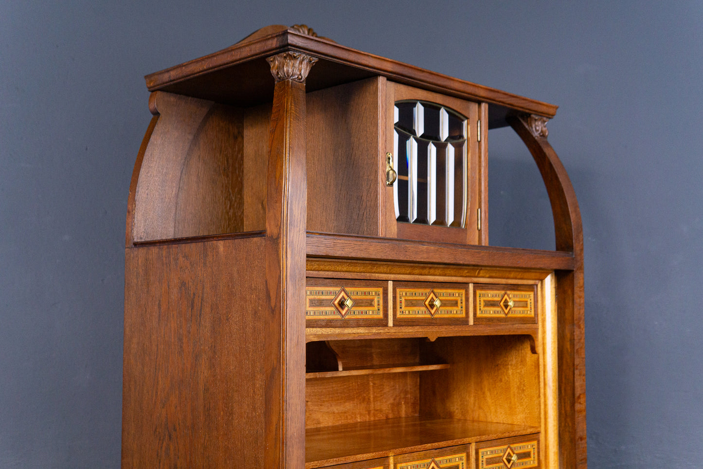 Sekretär Schrank Schreibtisch Desk Büro Kommode Alt Antik MÖBLINGER 2409_0904