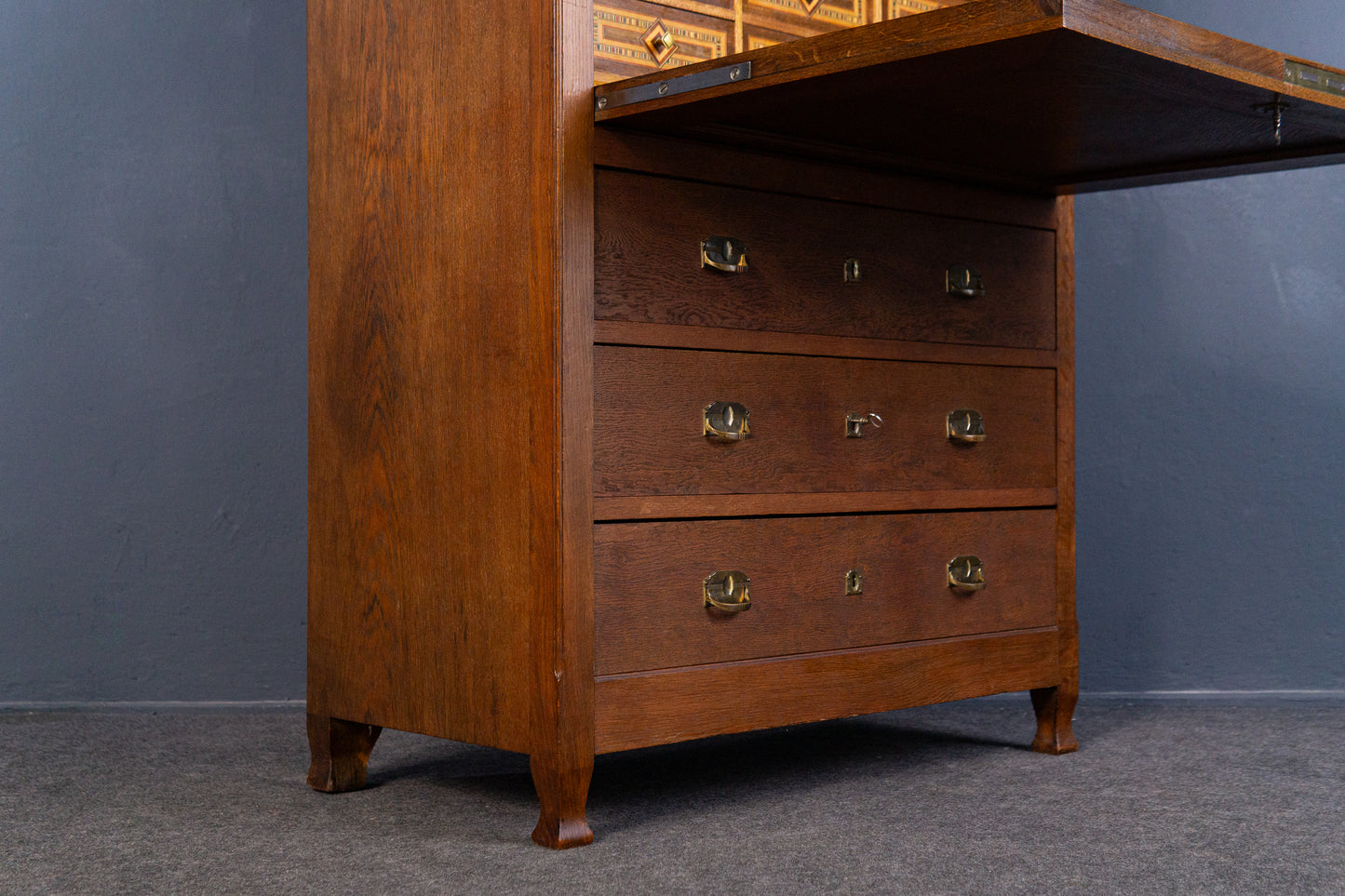 Sekretär Schrank Schreibtisch Desk Büro Kommode Alt Antik MÖBLINGER 2409_0904