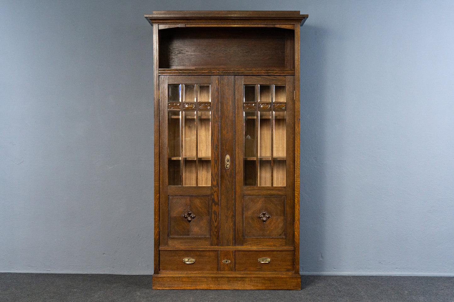 Antik Bücherschrank Regal Schrank Kommode Vintage Alt MÖBLINGER 2504_1403