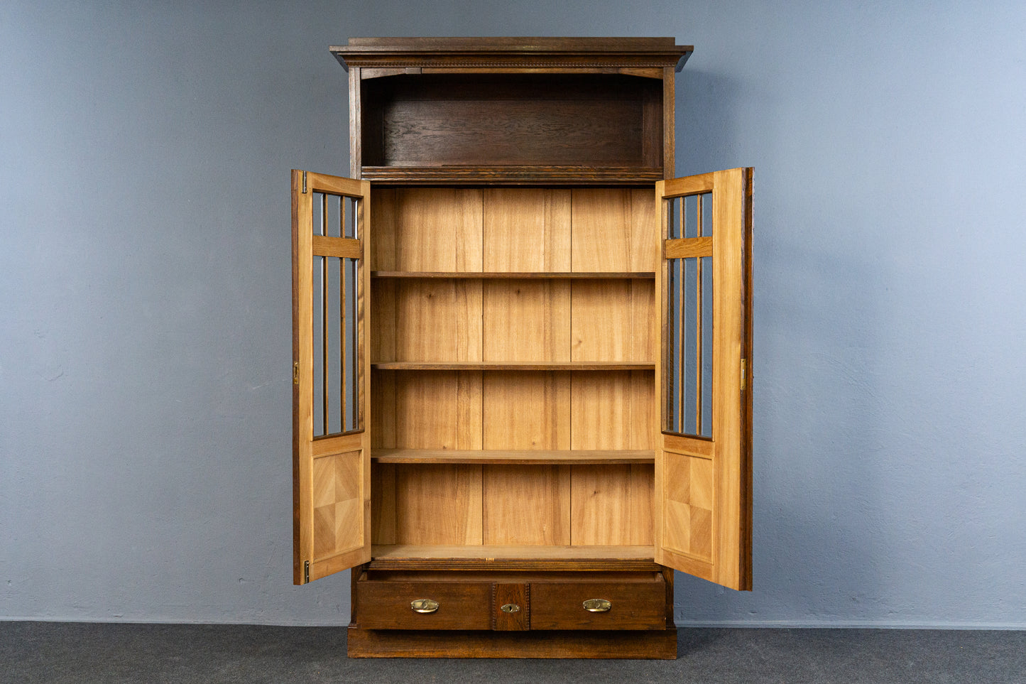 Antik Bücherschrank Regal Schrank Kommode Vintage Alt MÖBLINGER 2504_1403